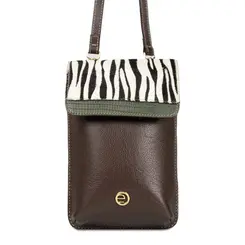 Porta Celular Couro Transversal Animal Print Le Postiche